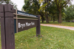 Photo of sign for Bryn Mawr Park (Bryn Mawr Meadows).